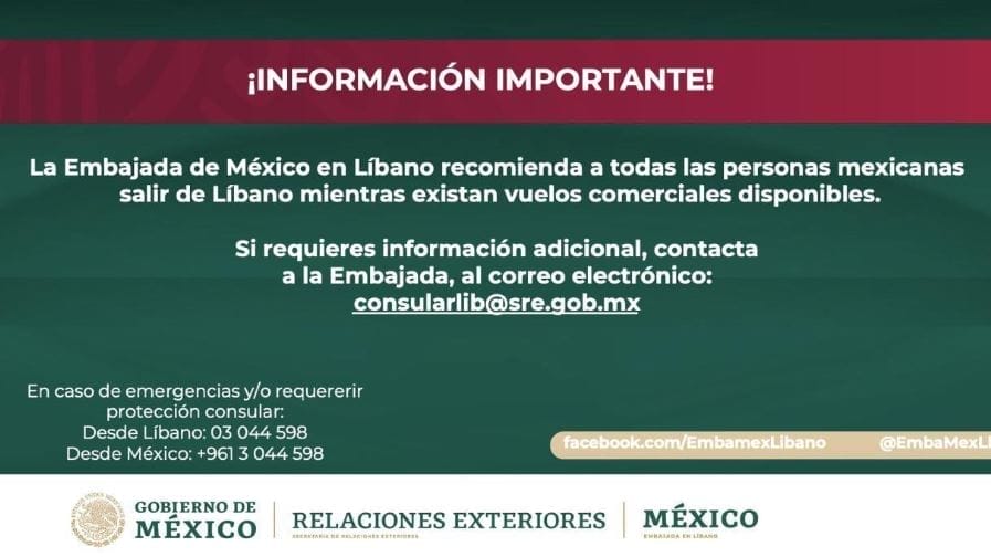 nxnoticias.com-embajada-de-mexico-en-libano-reitera-a-mexicanos-que-salgan-de-ese-pais