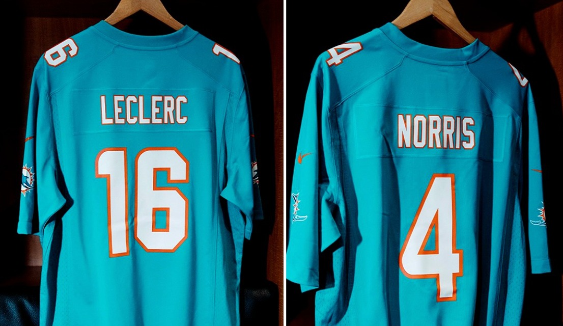 nxnoticias.com-leclerc-y-pilotos-de-la-f1-calientan-motores-en-miami-con-estrellas-de-los-dolphins